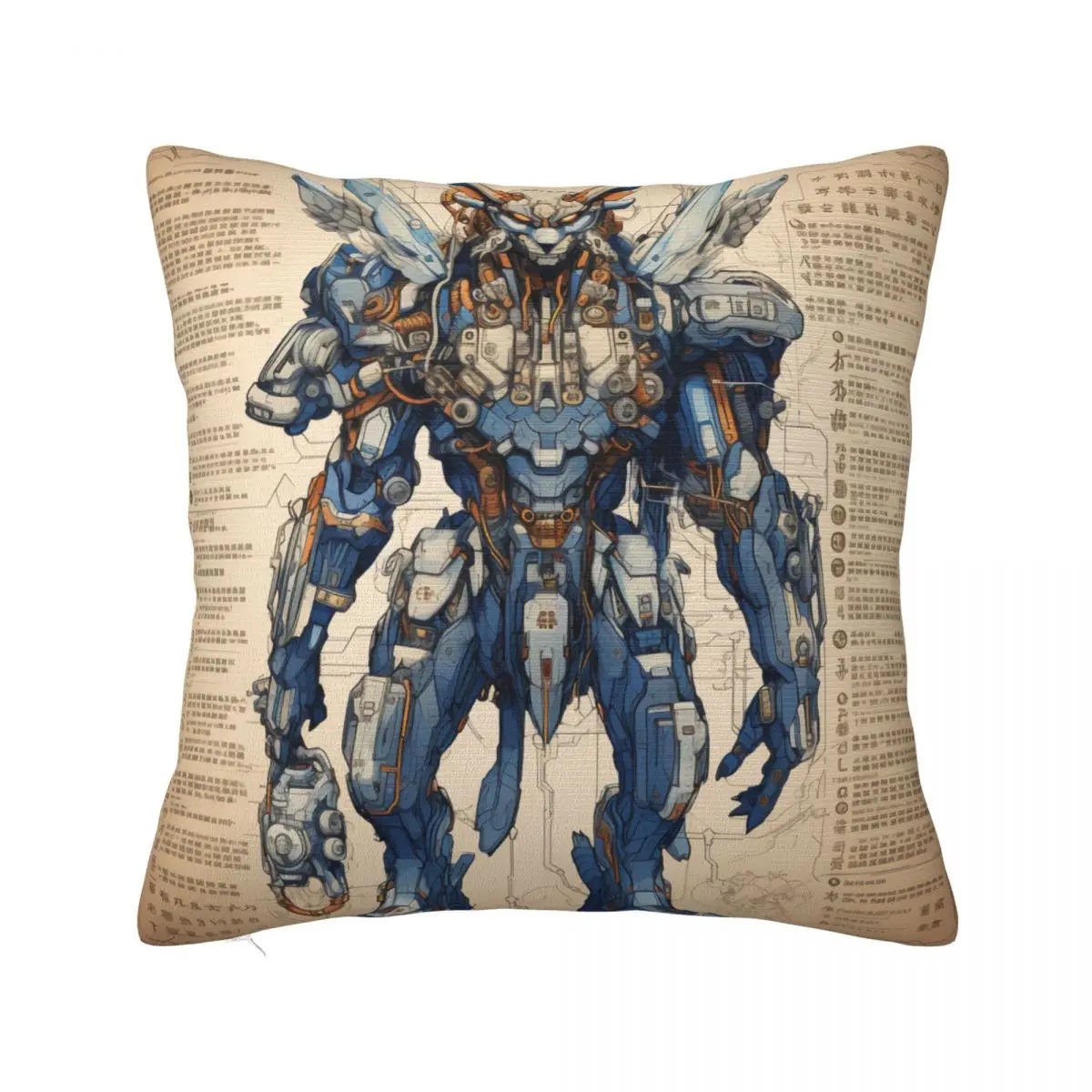 Line Drawing Car Zipper Pillowcase Summer Square Polyester Cover