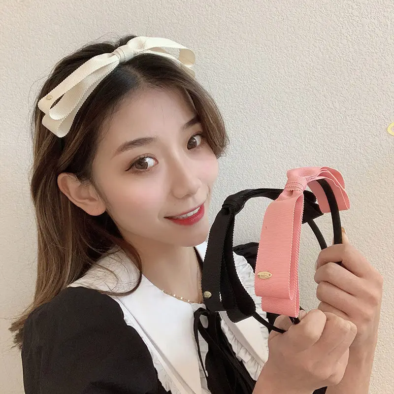 

New Fashion Cute Headband Women Solid Color Bow Hairbands Elegant Hair Hoop Sweet Hair Accessories For Women Girls Hair Band