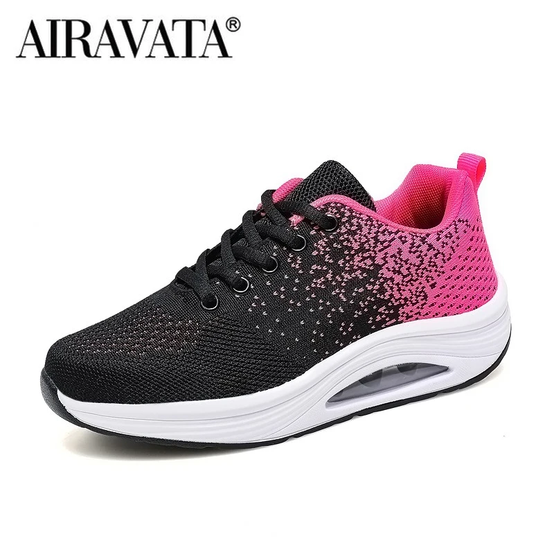 Women's Sneakers Classical Walking Shoes Knitted Cushioned Breathable Casual Outdoor Trekking Shoes