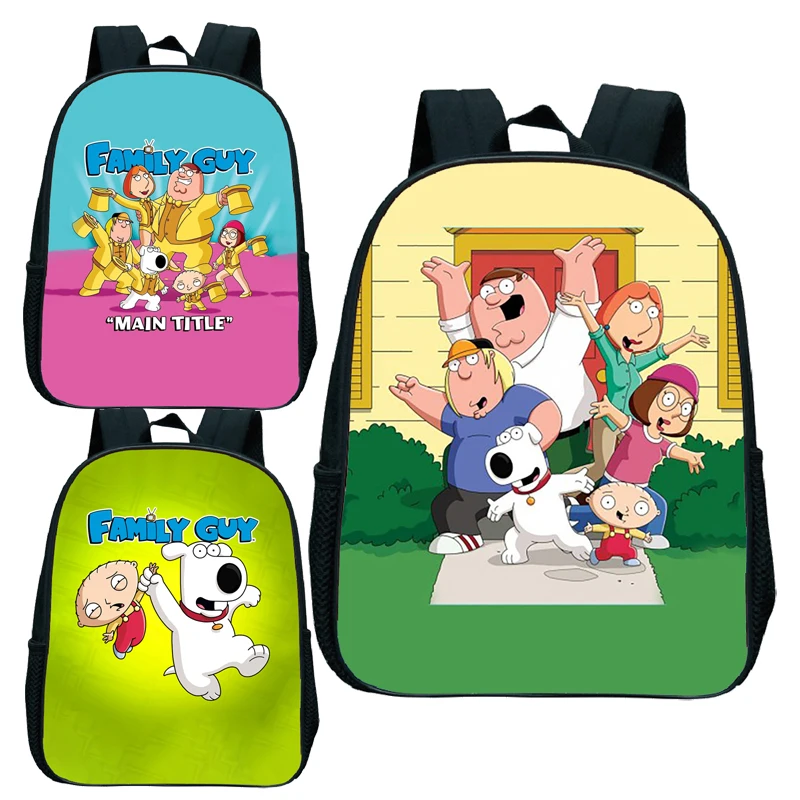 

Family X Guy Backpack Girls Boys Comedy Peter Bag Mochila Kindergarten Backpacks Kids Cartoon Bookbag Back to School Rucksack