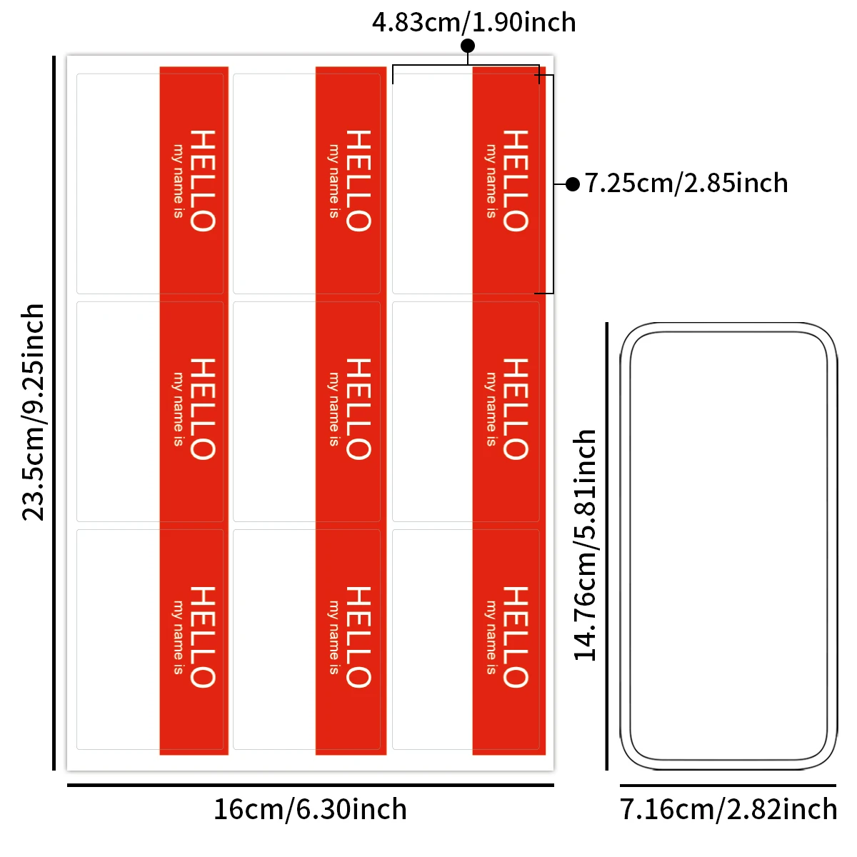 Красные пустые наклейки с именем для вечеринки дня рождения офисные украшения 10