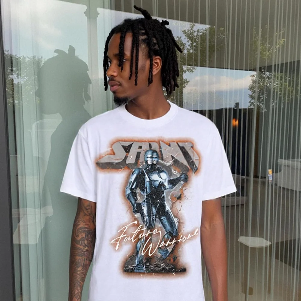 Arnodefrance унисекс винтажная футболка с рисунком Saint Printing уличная в стиле хип-хоп