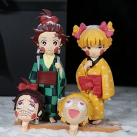 demon slayer kawaii figurine cosplay tanjiro zenitsu gifts collection figure toy anime props