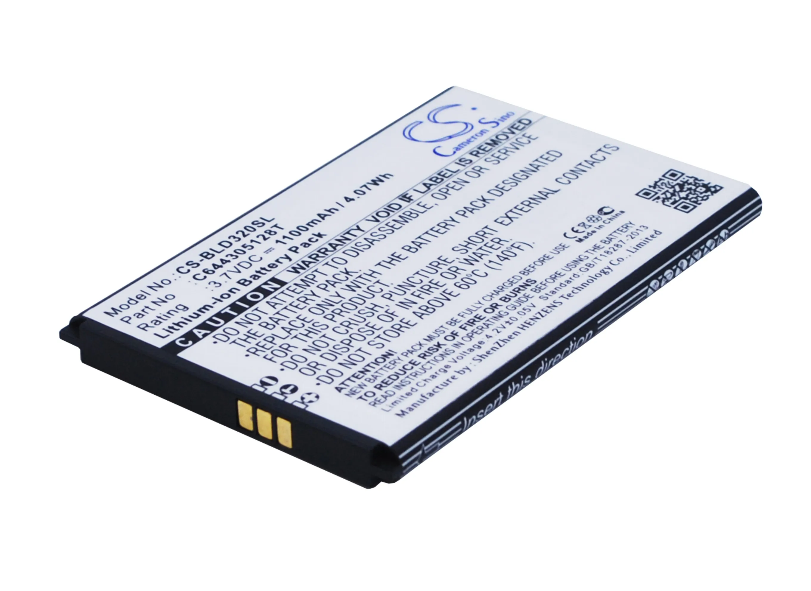 

CS 1100mAh / 4.07Wh battery for BLU Dash 3.2 C644305128T