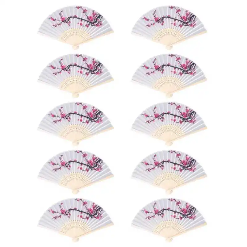 

Sakura Folding Hand Fan Good Cooling Effort Silk Folding Fan for Dancing