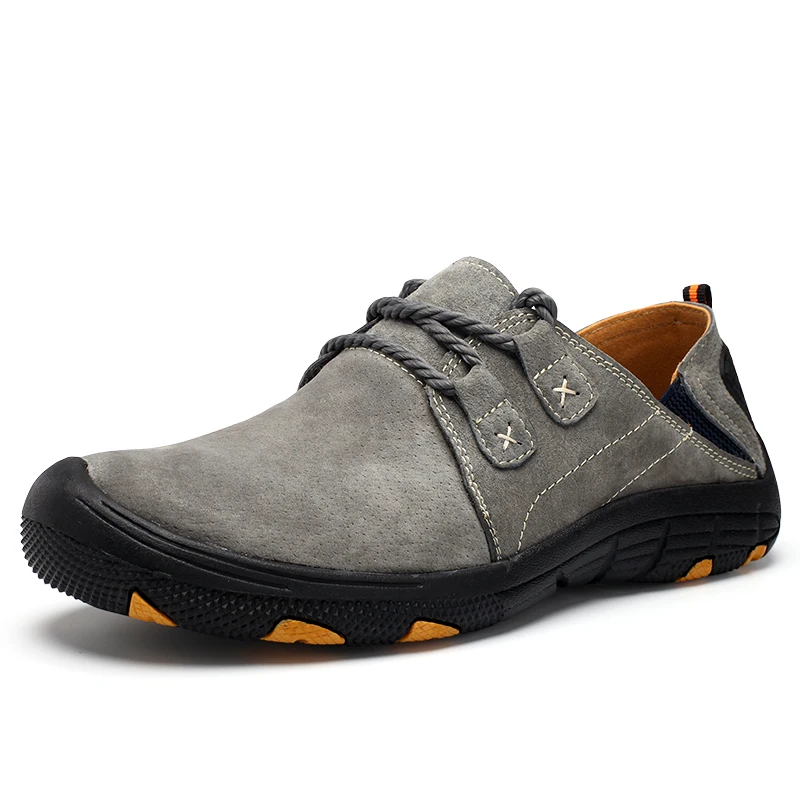 

Luxury Brand Men's Shoes 2022 New Pu Leather Casual Outdoor Shoes Non-slip Wear-resistant Rubber Off-road Travel Flat Shoes