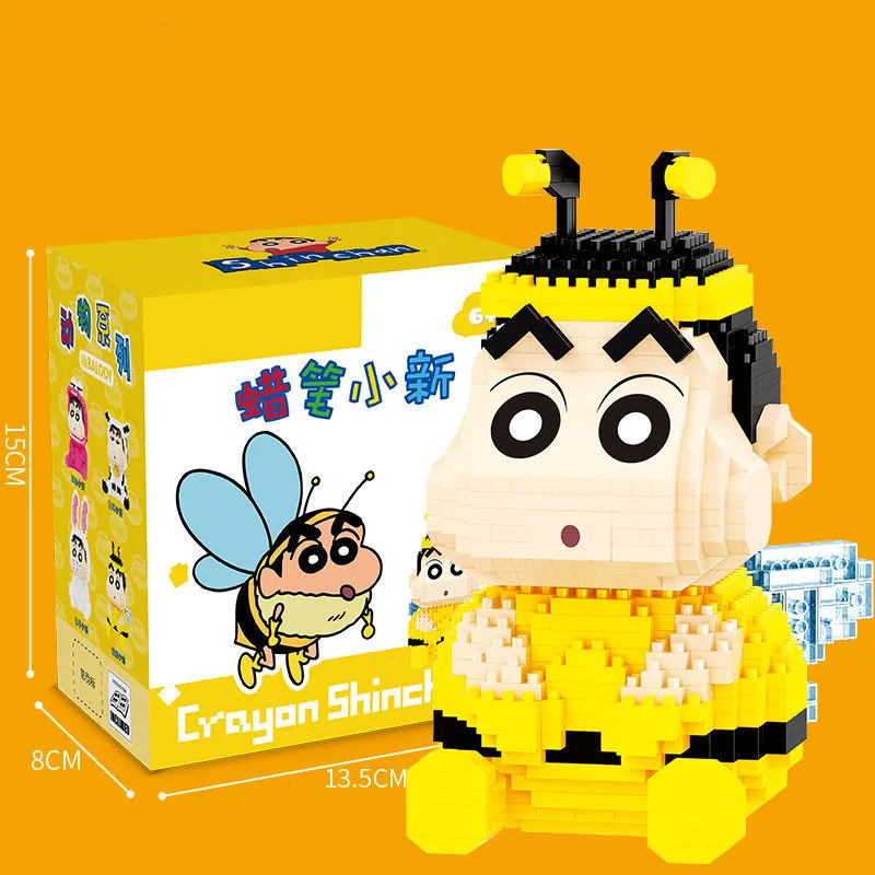 Подлинный BALODY Crayon Shin-chan строительные блоки крошечные частицы собранные детские