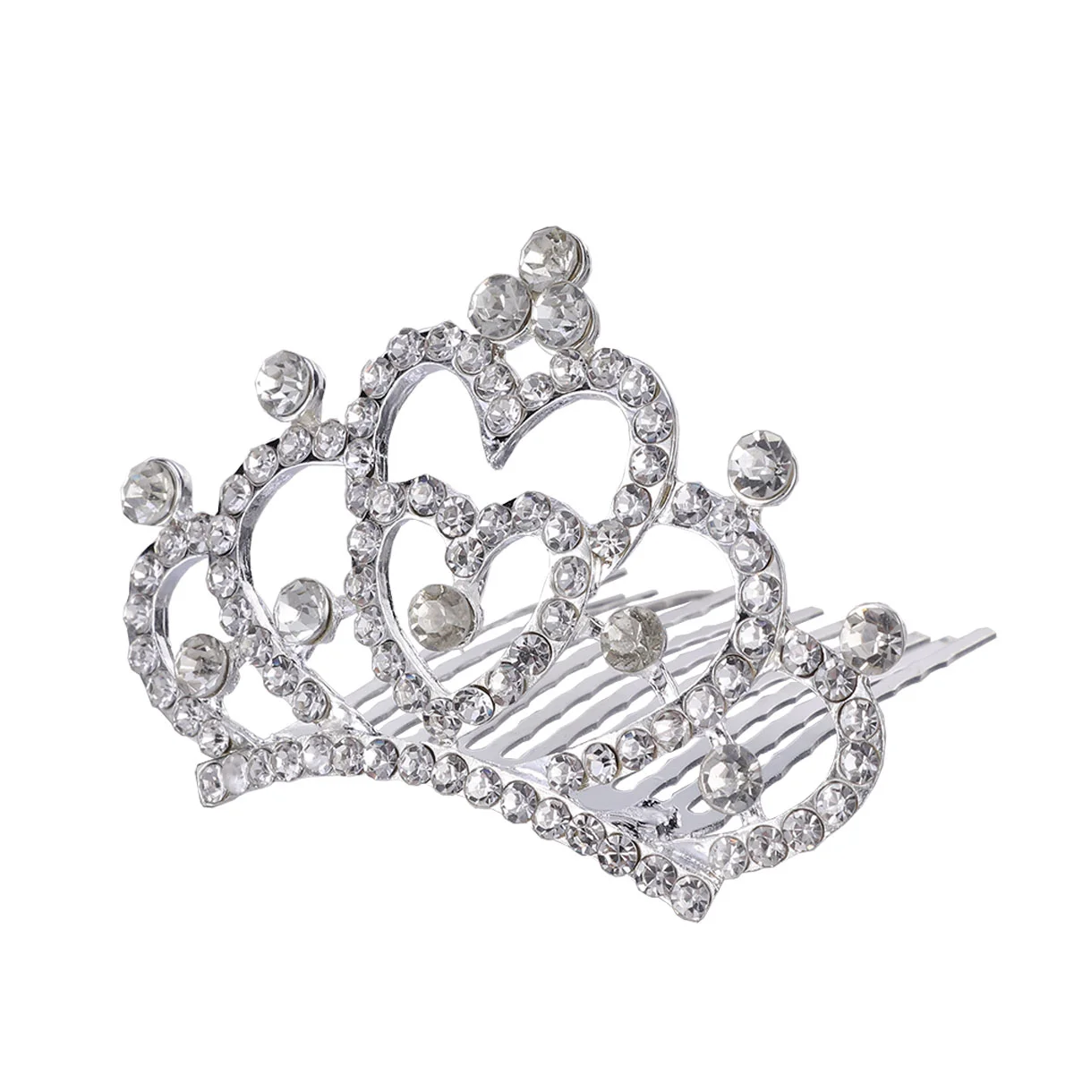 

Girls Crown Comb Headband Wedding Hair Accessories Women Kids Crystal Headdress Mini