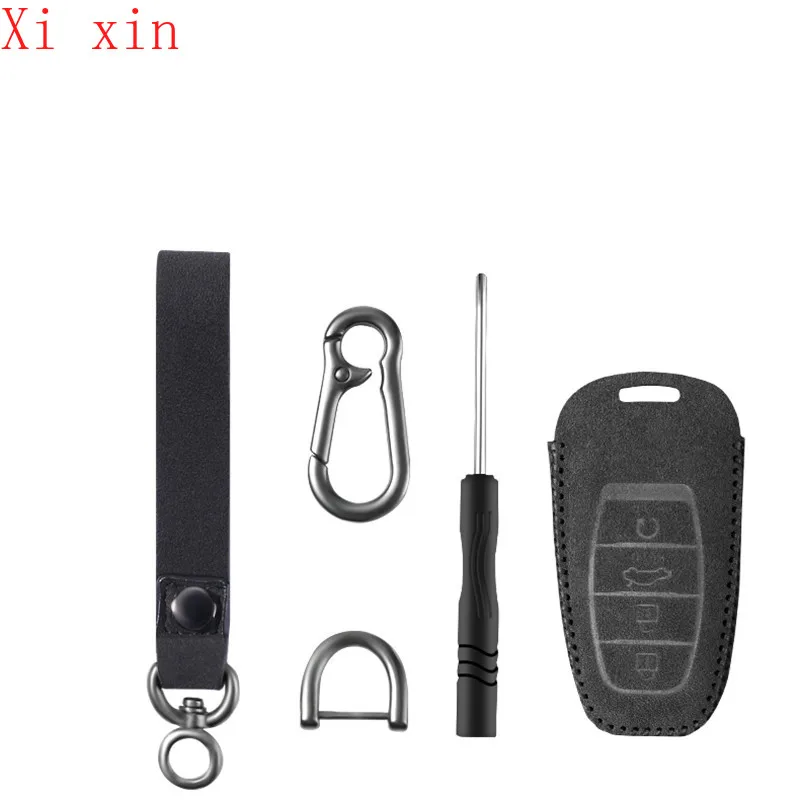 

For Hongqi HS5 hs7 H5 H9 EHS high grade Alcantara suede key case remote control protective case