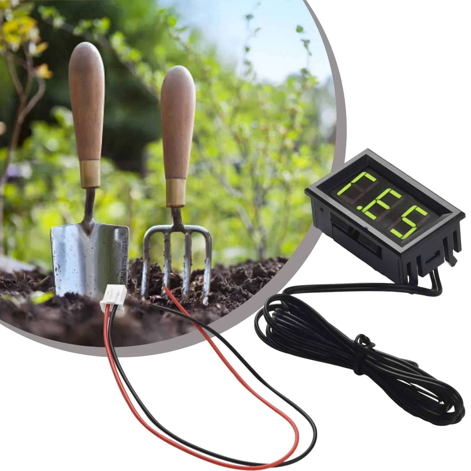 Цифровой ЖК-светодиод -50~110 ° C термометр с зондом DC 5-12 В автомобильная панель