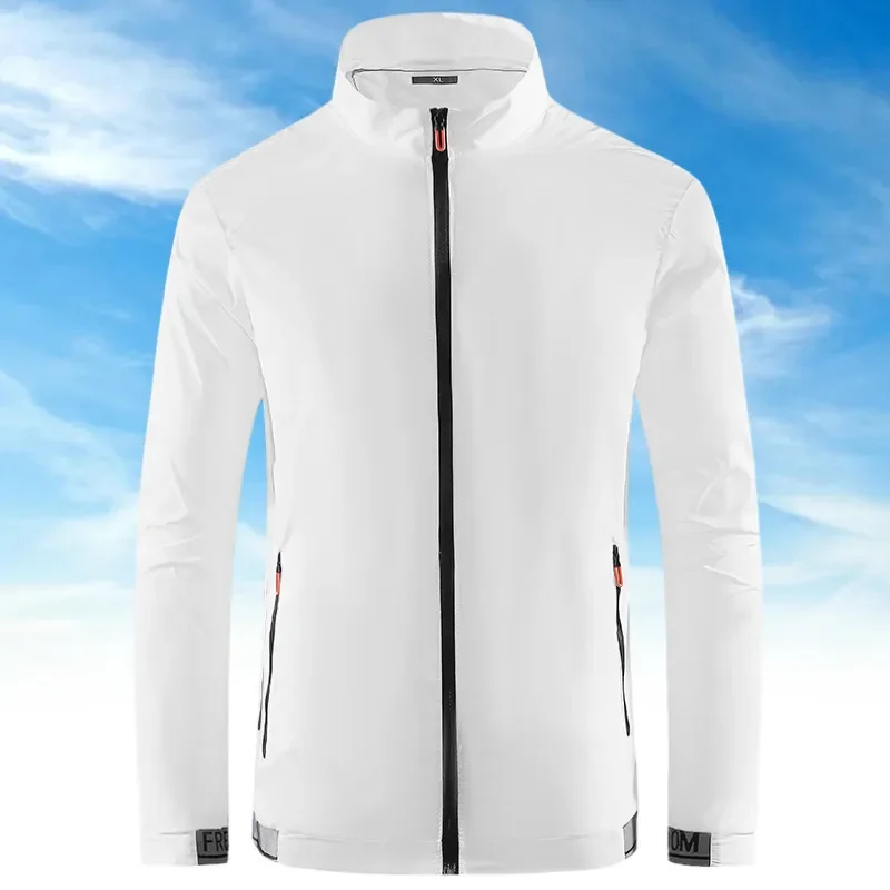 

NEW 2023 New Men Jacket Fishing Waterproof Sun Male Protection Clothing Man Thin Stand Collar Protection Jacket Cycling Coats Me