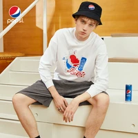 pepsi cola autumn and winter mens new pullover loose all match top simple comfortable cotton couple sweater