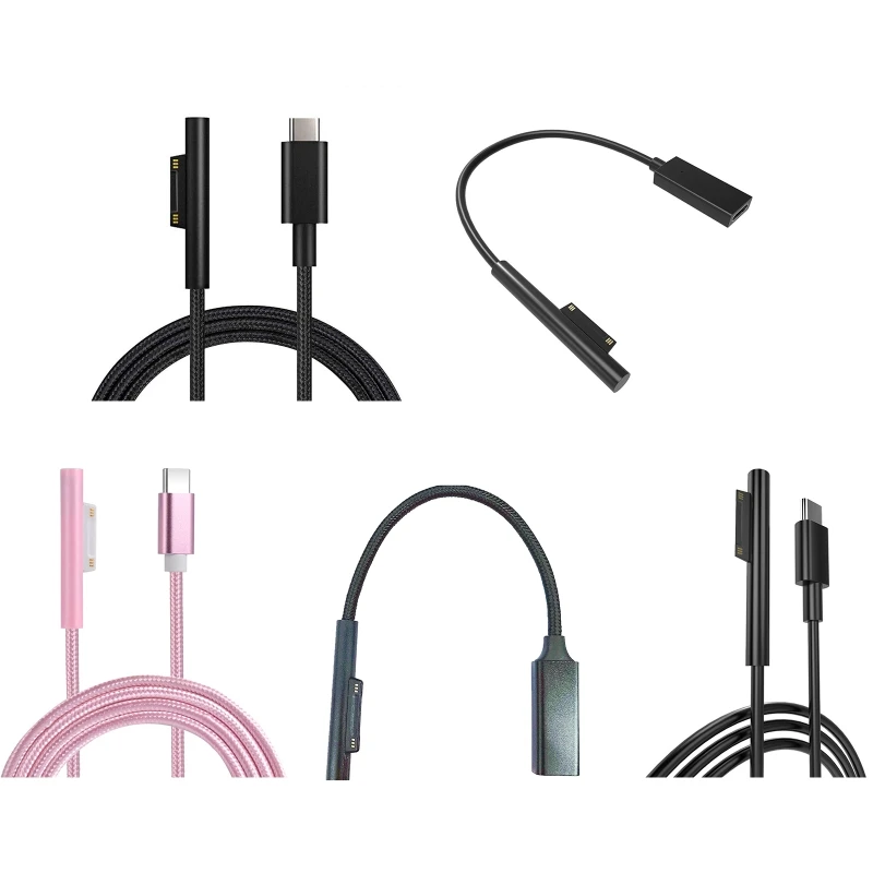 

USB-C Surface Pro Charging Cable PD 15V 3A Compatible for Micro soft Surface Pro 7/6/54/3 Surface Book 2 Series Adapter