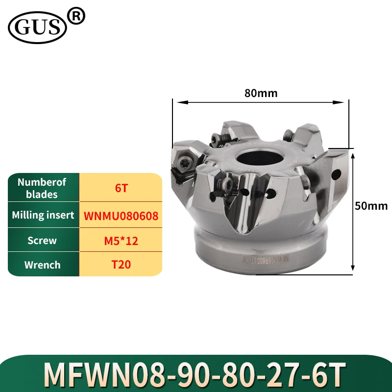 MFWN90 градусов двухсторонний шестигранный тяжелый режущий фрезерный головка MFWN