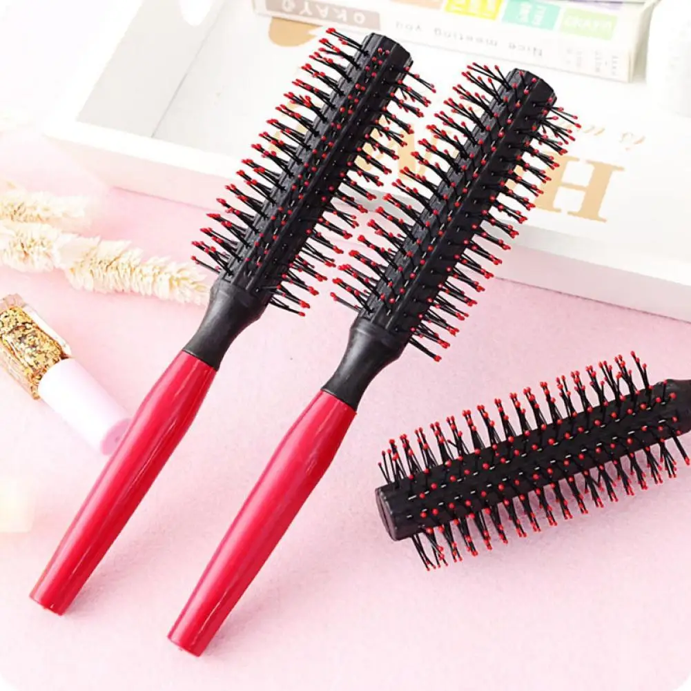 

Spiral Professional Plastic Round Brush Curly Hair Straight Salon Straight Barber Hair Dressing Comb Comb Blowing G6E0