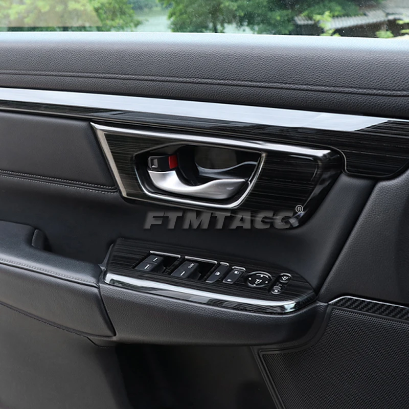 

Панель подлокотника для Honda CRV CR-V 2017 2018 2019 2020 2021, декоративная рамка для управления окошком, аксессуары для интерьера автомобиля