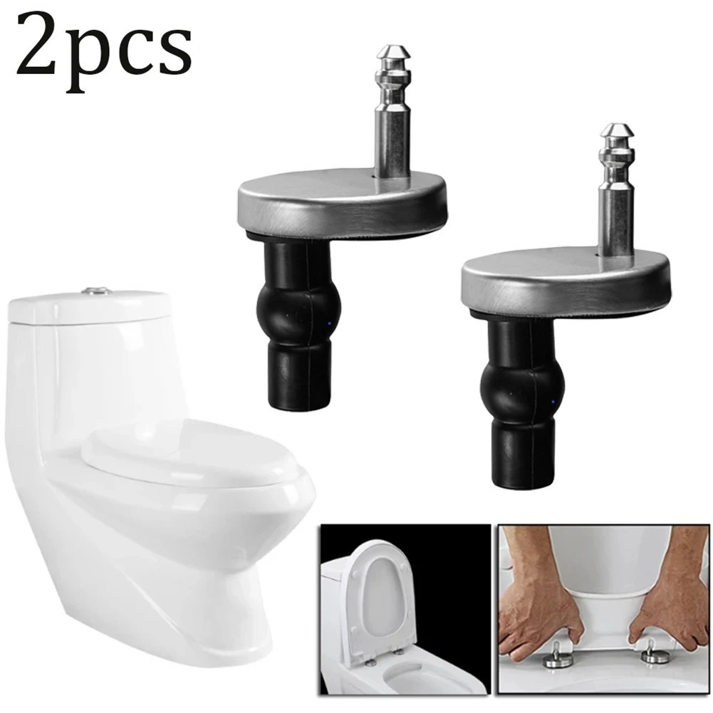 

Heavy Duty Toilet Seat Hinge 2PCS Bathroom Hardware Close Heavy Duty Hinge Hinges Soft Release Hinges Replacement