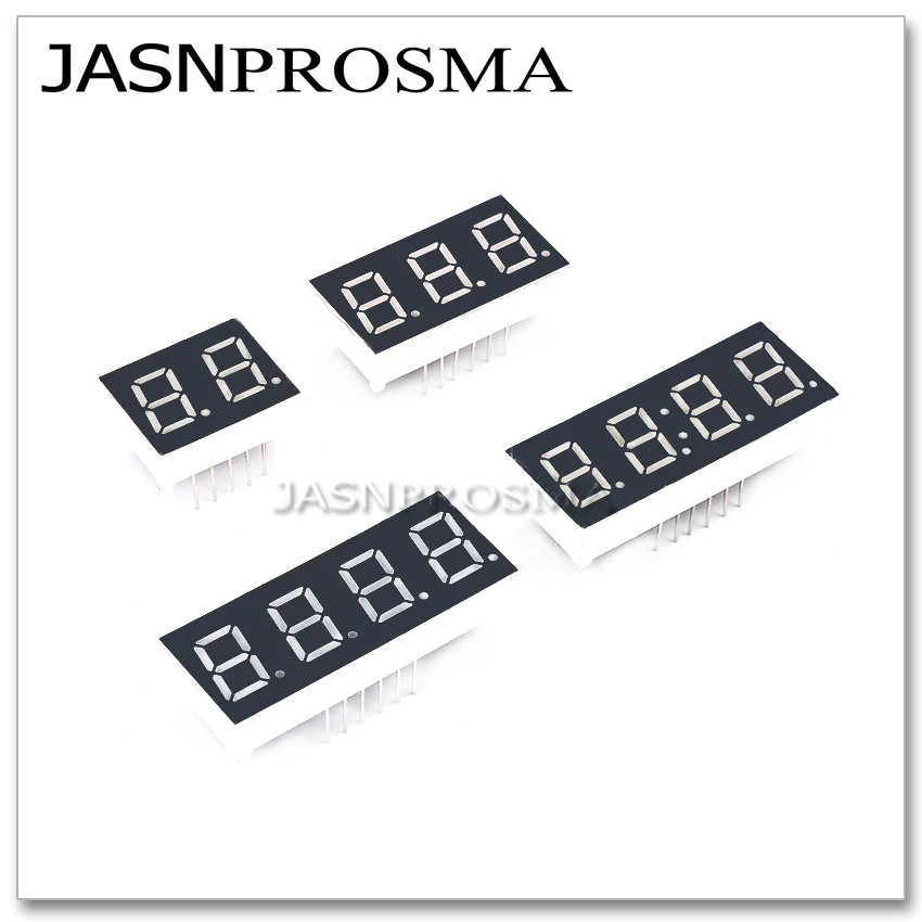 JASNPROSMA 50 шт. 0,28 дюйма, 7 сегментов, 1 бит, трубка, красный, желтый, нефрит, зеленый, синий, белый, 0,28 дюйма, общий катод, светодиодный дисплей (art.: 3920d44e35488) - 3920d44e35488