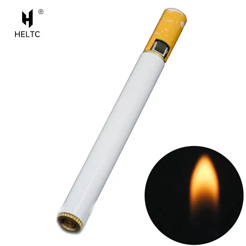

1 шт., креативная мини-зажигалка для сигарет, Бутановая струйная газовая зажигалка, аксессуары для курения (без газа), подарок для друзей и мужчин