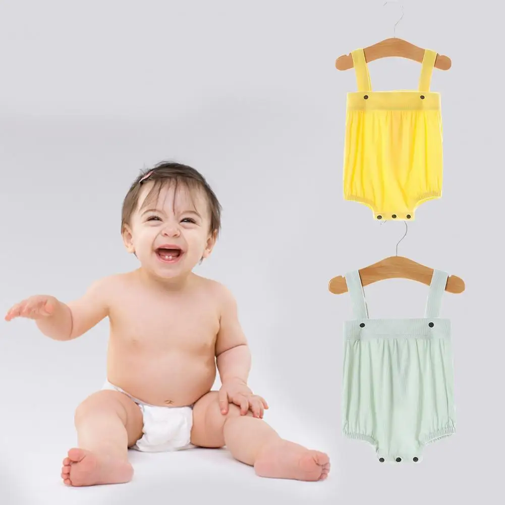 

Newborn Baby Clothes New 2022 Breathable Cotton Baby Boys And Girl Summer Clothes Sleeveless Pure Color O-neck Bodysuits