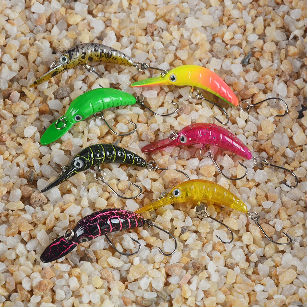 

1 PCS Floating Minnow Fishing Lure 50mm 2.5g 3D Eyes Swimbait Lure Crankbait wobbler Artificial Plastic Hard Bait Fishing Tackle