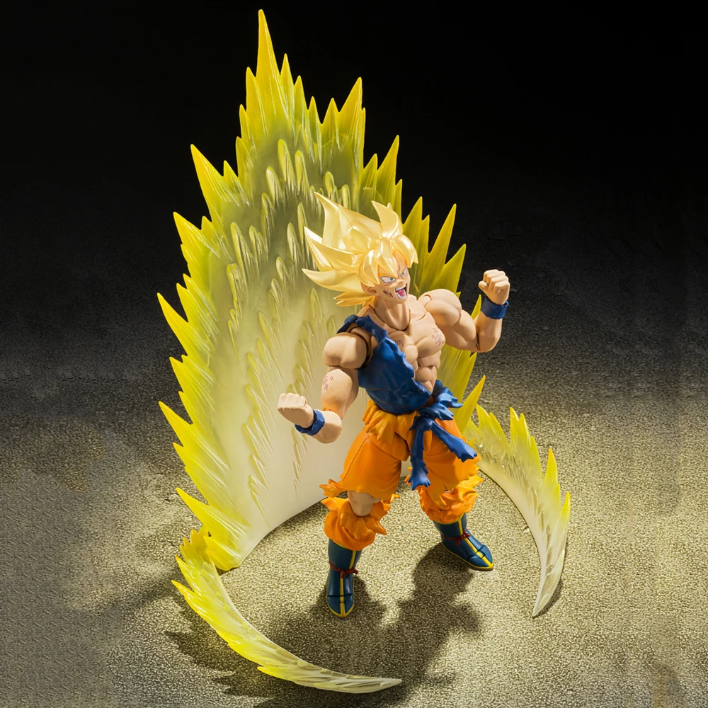 Bandai Genuine S.H.Figuarts Dragon Ball Son Goku 14CM Super Saiyan Action Figure Battle Damage Form Boxed Model Doll Toys images - 6