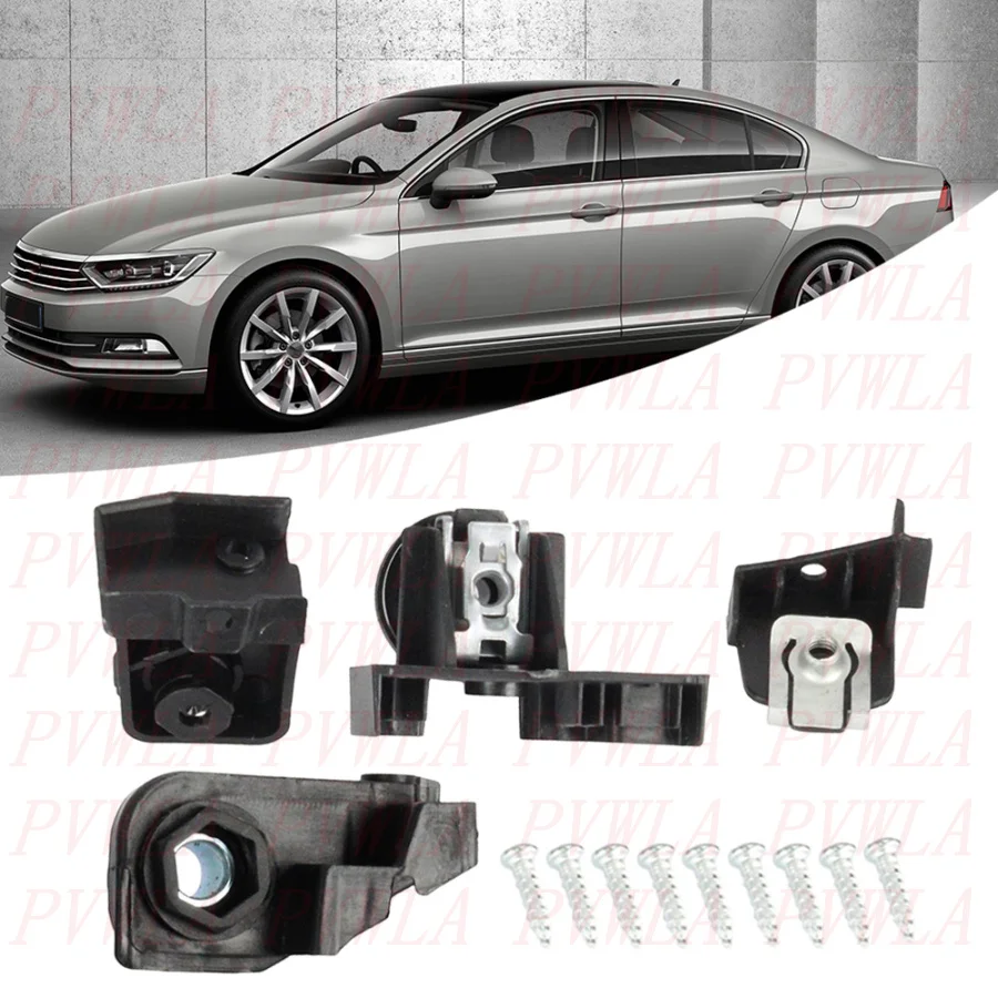 

Для VW Passat B8 Европейская версия 2015 2016 2017 2018, передний бампер автомобиля, кронштейн для фар, ремонтный комплект для фар 3G 0998225 3G 0998226