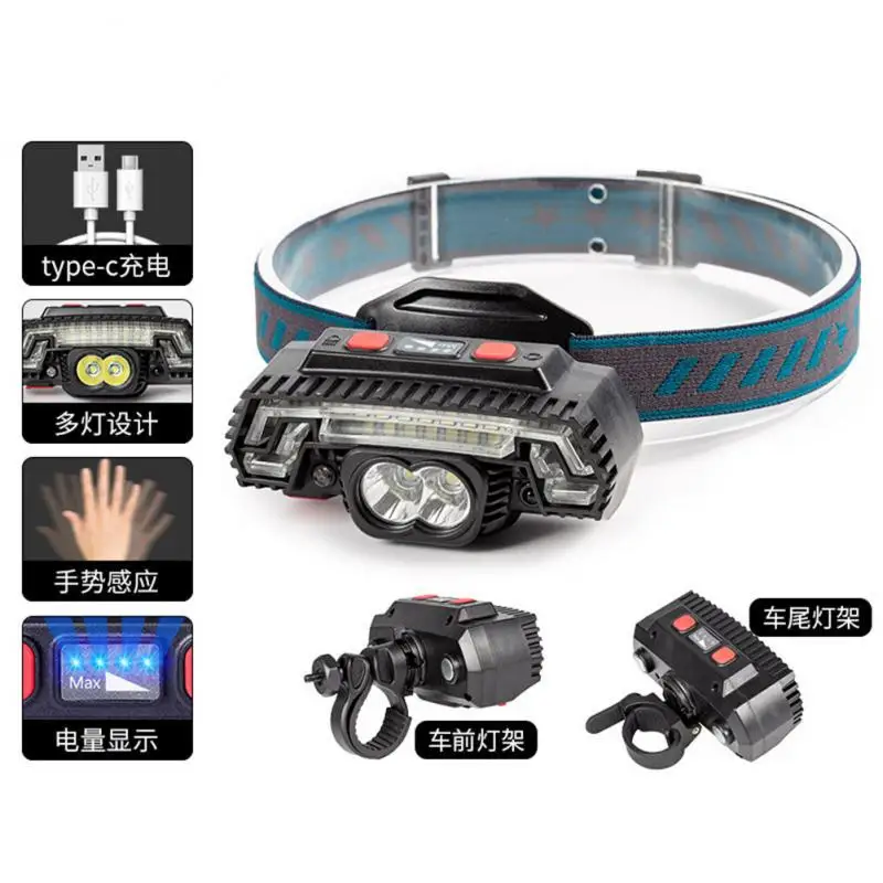 

Bicycle Headlights USB Charging Strong Light Multi-function Frontlights Mountain Bike Night Warning Taillights Riding Equipment