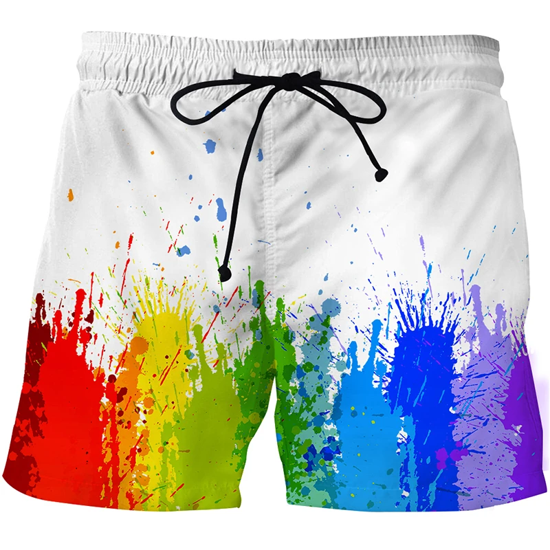 

Painting art 3D printing Mens Swimwear Swim Shorts Trunks Beach Board Shorts Swimming Pants Swimsuits Mens Running Sports
