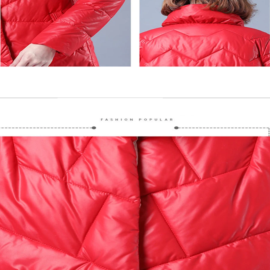 Glossy Fall Winter Cotton Padded  Warm Jackets Women Thick Parkas Oversized 3XL Casual Loose Overcoat Basic Solid Outwear Top
