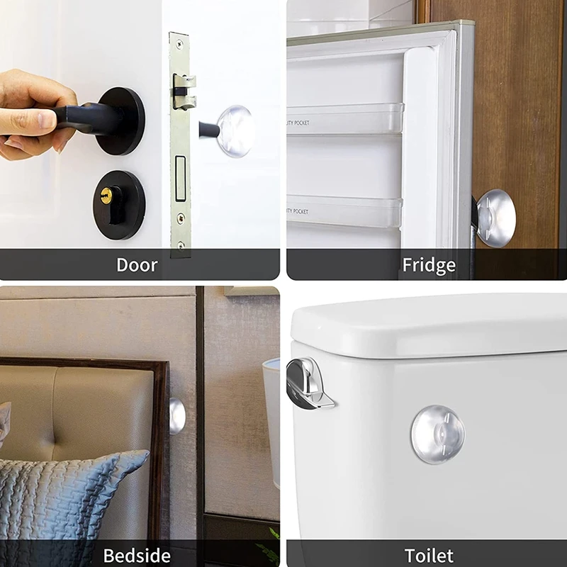 6 шт. прозрачные дверные стопоры настенная защита-клейкая многоразовая защита