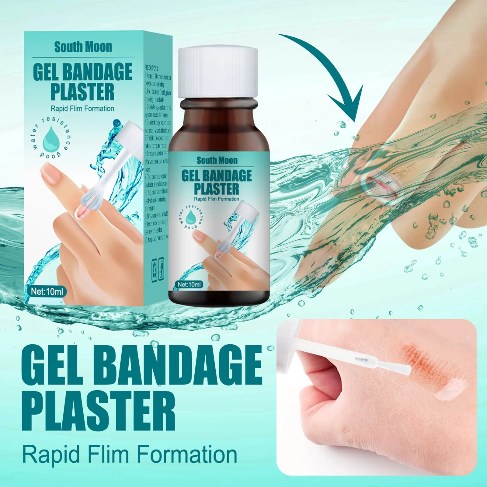 

10ml Liquid Bandage Breathable Quick-dry Gel Wound Care Bandage Waterproof Bandage Plaster For Minor Cuts Scrapes Wounds Dry