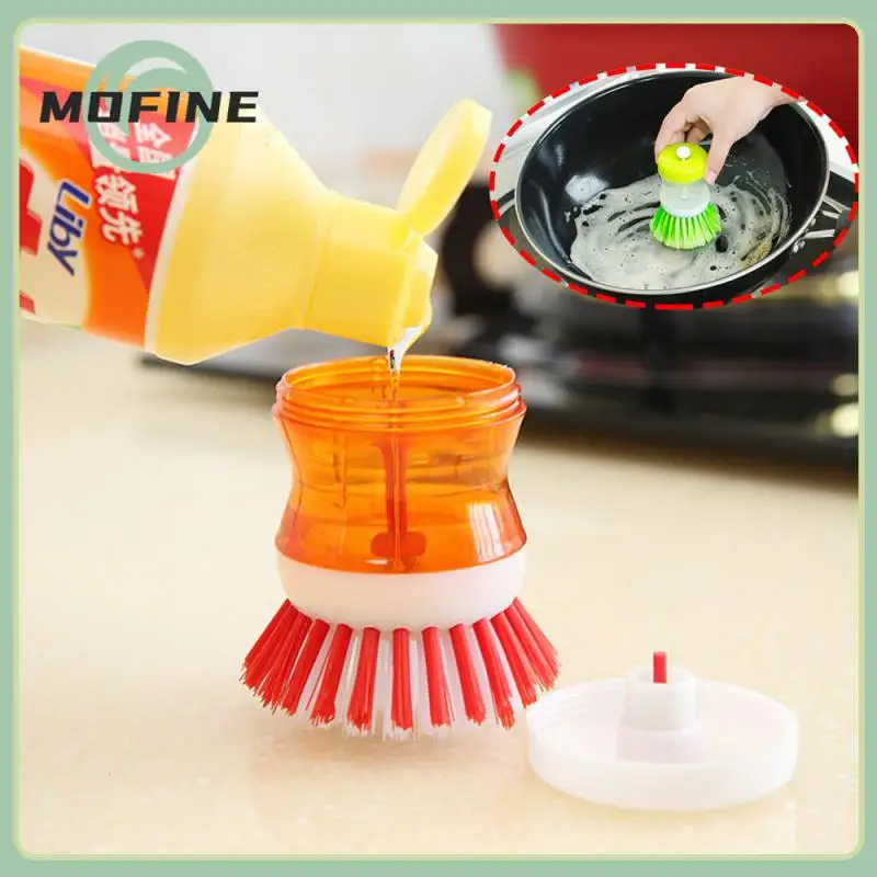 

Random Color Liquid Soap Pressure Washing Brush Kitchen Wash Pot Dish Brush Pot Dish Bowl Cleaning Brushes Cleaning Accessories