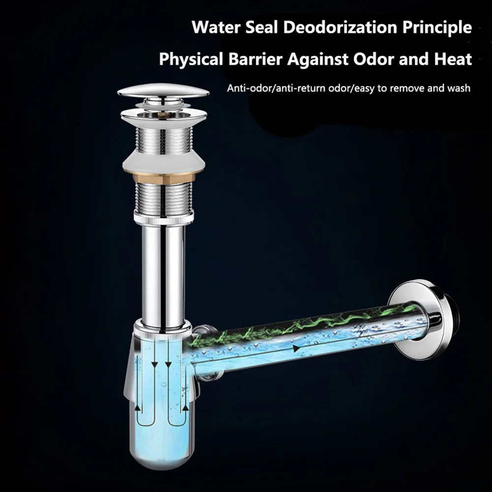 Латунная пробка на слив раковины в ванную комнату набор трубок Регулируемая