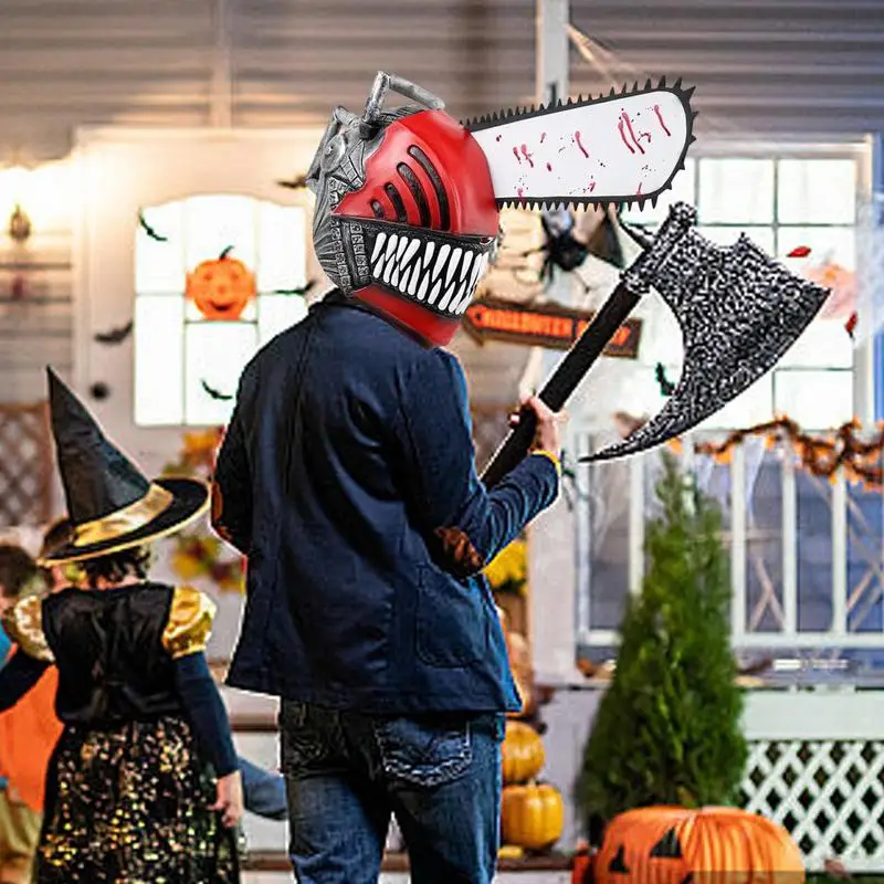 Маска бензопилы для мужчин косплей аниме костюмы человек с бензопилой ролевая