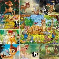 bambi puzzles 1000 pieces paper cute deer assembling picture disney movie jigsaw puzzles for adult kids game educational toys