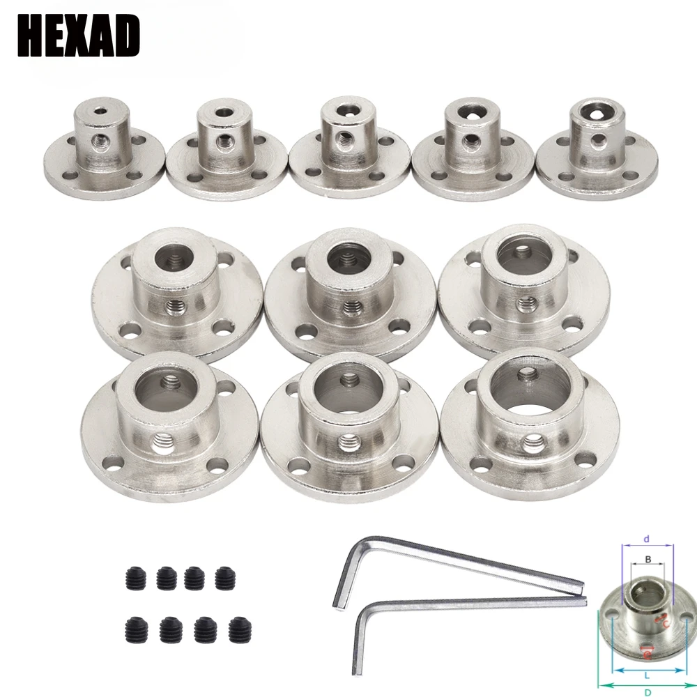 

2/3/3,17/4/5/6/6,35/7/8/10/11/12/14 мм жесткая фланцевая муфта, соединитель направляющего вала двигателя с гаечным ключом, винты, аксессуары