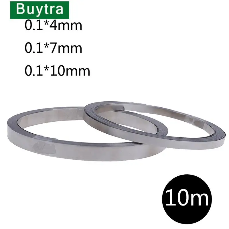 

1pc 10m Pure Ni Plate Nickel Strip Tape For Li 18650 Battery Spot Welding 0.1mm Thickness High Quality