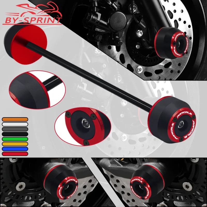 

For Ducati Panigale 899 959 1199 1299 S R PE SUPERLEGGERA Motorbike Front Wheel Fork Axle Crash Slider POM Protector Accessories