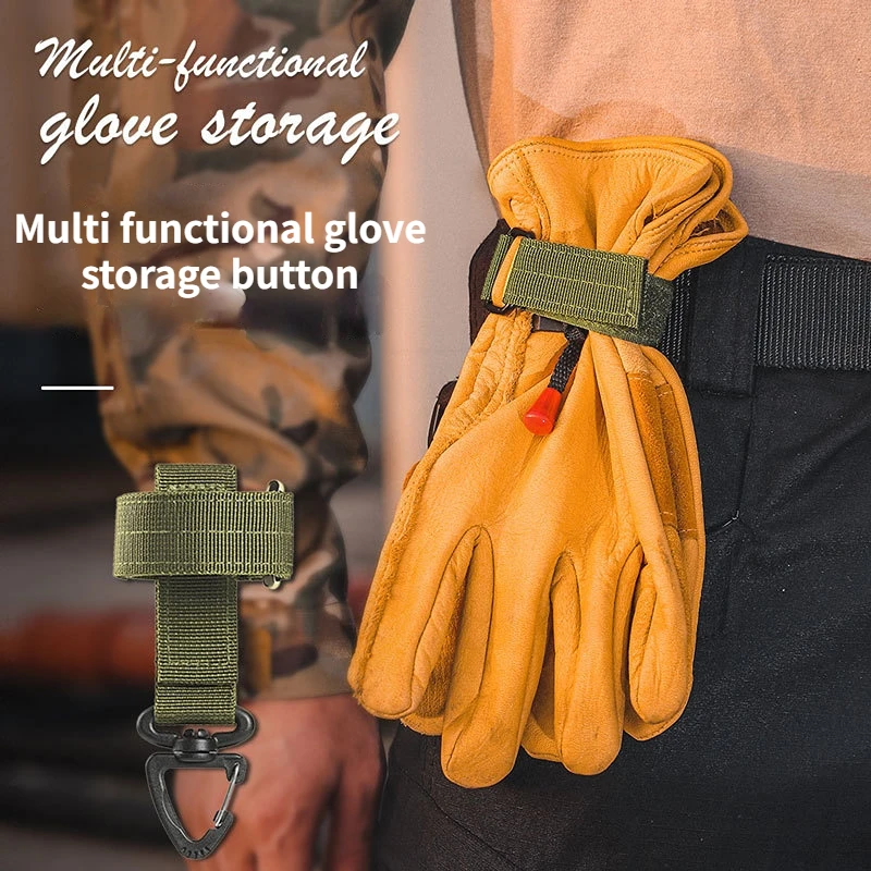 

Multi-purpose Nylon Gloves Hook Gloves Safety Clip Outdoor Tactical Gloves Climbing Rope Anti-lost Rope Glove Storage Buckle