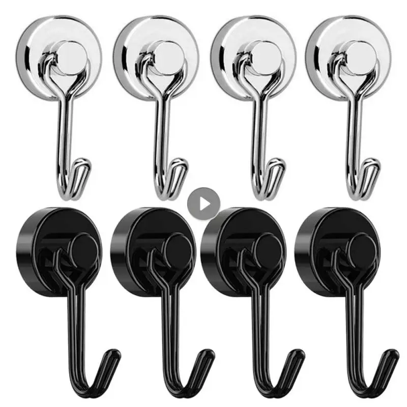 

Magnetic Hooks Heavy Duty Magnets Hook Strong Neodymium Magnets Towel Holder For Home Kitchen Refrigerator Wreath Keys Storage