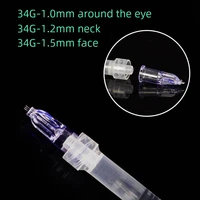 5pcs three needles for anti aging around eyes and neck lines skin care tool nanosoft microneedles 34g 1 2mm 1 5mm fillmed hand