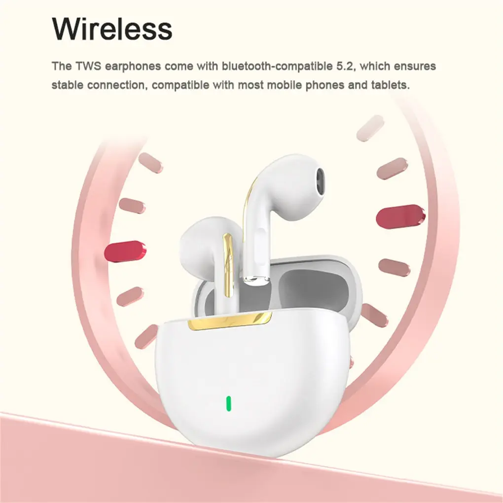 

Новые Bluetooth-совместимые наушники 5,2 с микрофоном, TWS стереонаушники, сенсорное управление, перезаряжаемые геймеры, подарочные аксессуары