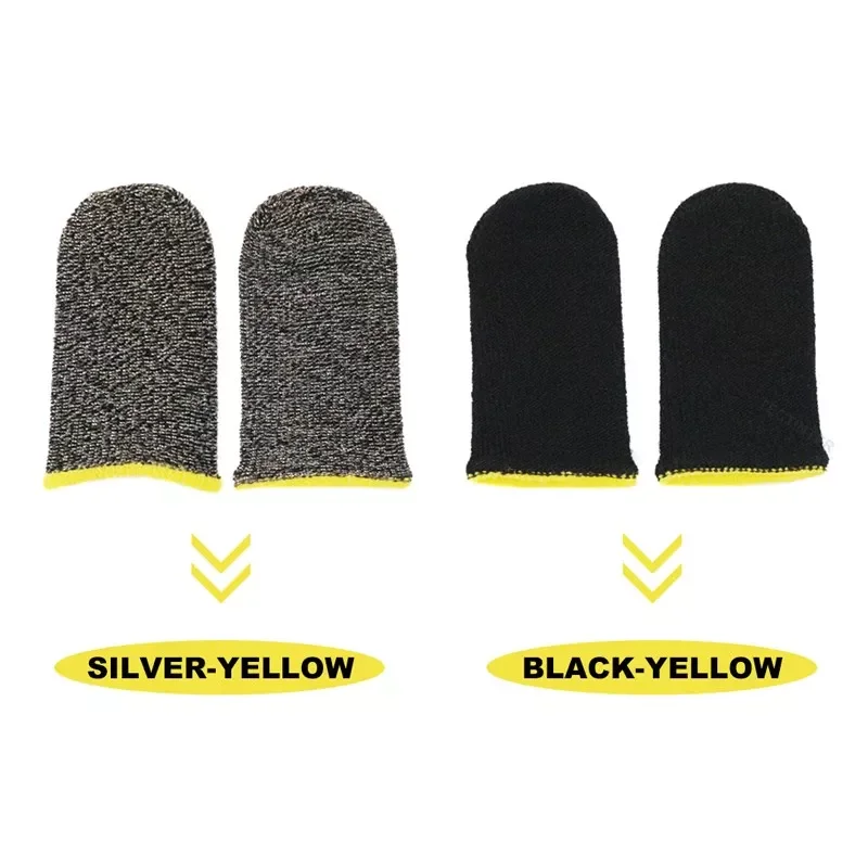 

2pcs Fiber Finger Cover For PUBG Mobile Games Breathable Game Controller Screen Touching Sweat-proof Non-Scratch Thumb Gloves