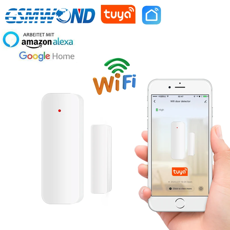 

Датчик двери и окна Tuyasmart Smart Life, Wi-Fi, 2,4 ГГц