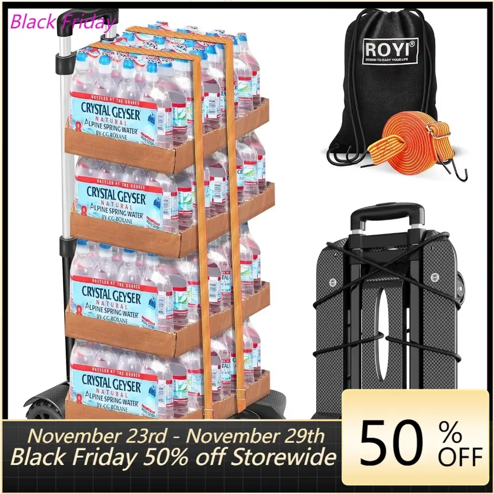 

Folding Hand Truck, 360lbs Heavy Duty Solid Construction Utility Cart Compact and Lightweight , Portable Fold Up Dolly