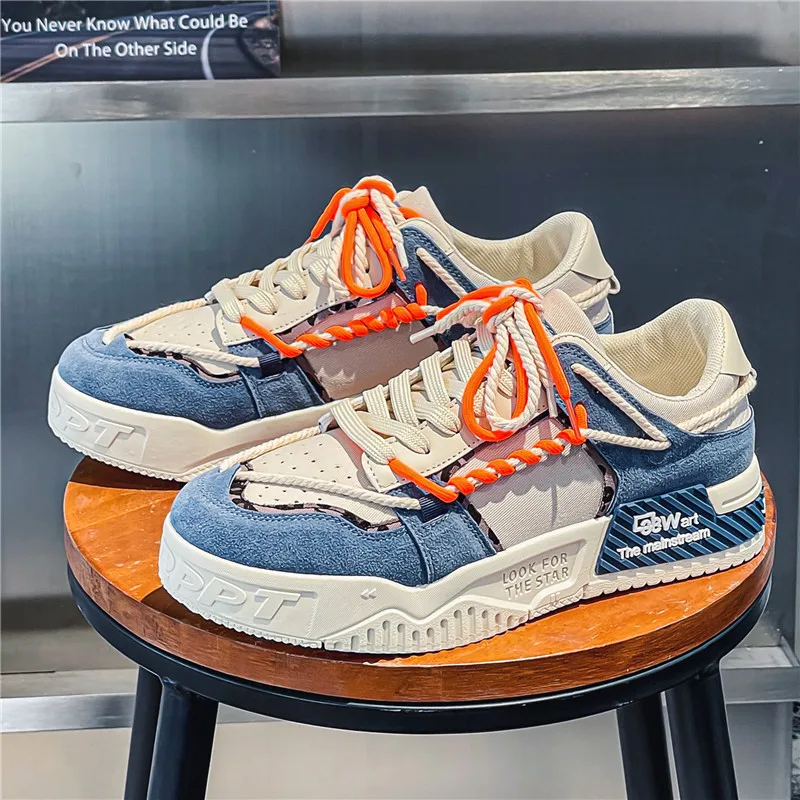 

2022 Hip Hop Men Skateboarding Shoes Canvas Thick Platform Shoes Comfortable Breathable Vulcanized Shoes Casual Sneakers New