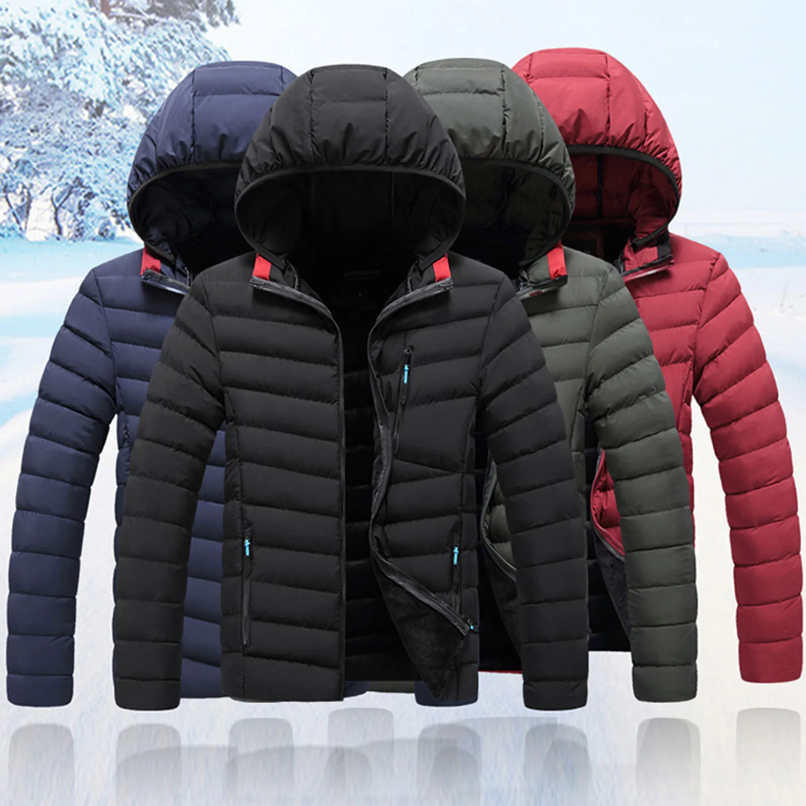 

Men Winter Warm Hooded Softshell for Windproof Soft Coat Shell Jacket