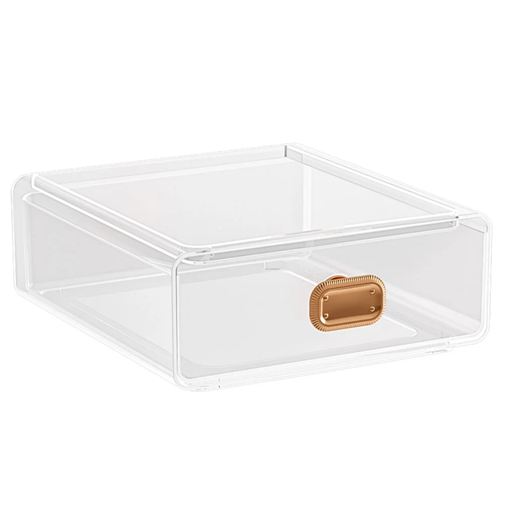 

Storage Organizer Stackable Bins Drawers Desk Makeup Box Drawer Stationery Case Desktop Refrigeratorclearboxesfood Vanity