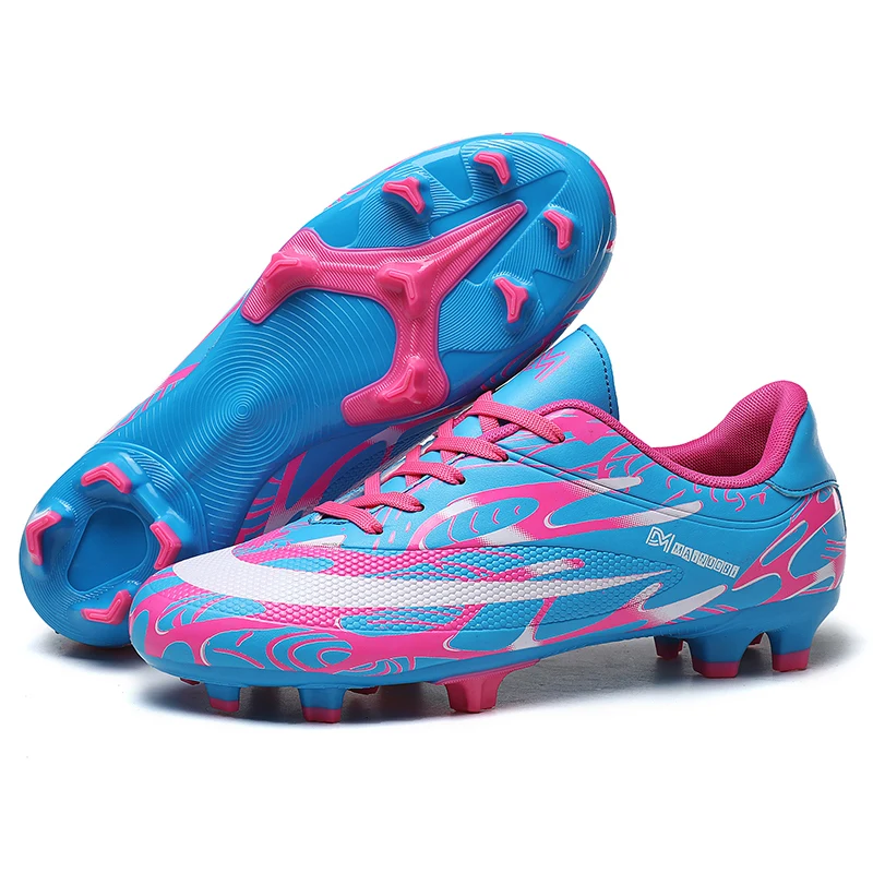 Hot Sale Men Kids Soccer Shoes Non-Slip Grass Soccer Cleats TF/FG Football Boots Men Teenagers Children Football Shoes Sneakers